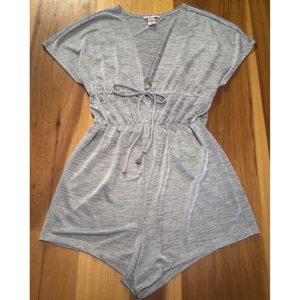 Victoria’s Secret Women’s Beach Coverup Romper. Size XS. Silver. Tie Front.
